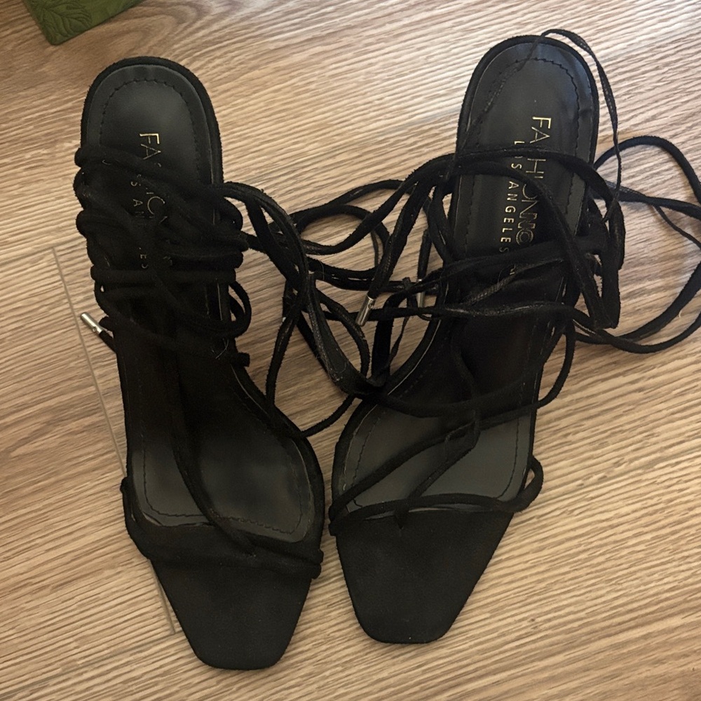Black Strappy Heels